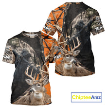 Load image into Gallery viewer, Deer Hunting Grim Reaper Camo Orange 3D All Over Printed Shirt, Personalized Hunting Shirt NHT269