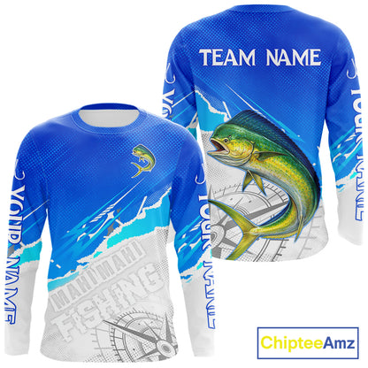 Mahi Mahi( Dorado) Fishing Custom Fishing Shirts Long Sleeve For Men, Mahi Mahi Saltwater Fishing Shirt NHT646