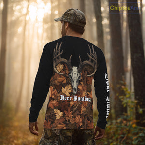 Deer Hunting Orange Camouflage Custom Name 3D Shirts, Custom Deer Hunting Clothes NBT194