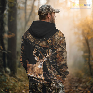 Whitetail Deer Hunting Fall Camo Shirts for Men, Best Gift Ideas for Hunter NBT200
