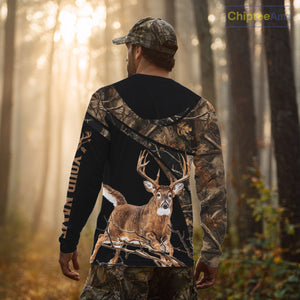 Whitetail Deer Hunting Fall Camo Shirts for Men, Best Gift Ideas for Hunter NBT200