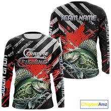 Load image into Gallery viewer, Custom Crappie Long Sleeve Tournament Fishing Shirts, Crappie Fishing Jerseys NBT713