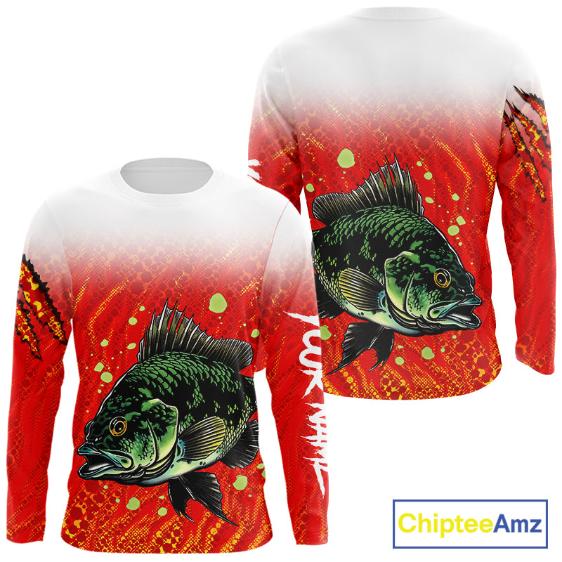 Personalized Crappie Fishing Shirts For Fishing Team, Custom Made Fishing Shirts Long Sleeve NBT409