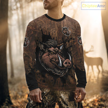 Load image into Gallery viewer, Brown Camo Boar Hunting 3D All Over Printed Shirts, Custom Boar Hunting Outfit, Hunting Gifts NBT212
