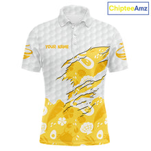 Load image into Gallery viewer, Custom Yellow Summer Pattern Mens Golf Polo Shirts Summer Golf Shirt For Vacation, Golf Team Shirt NBT732