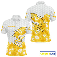Load image into Gallery viewer, Custom Yellow Summer Pattern Mens Golf Polo Shirts Summer Golf Shirt For Vacation, Golf Team Shirt NBT732