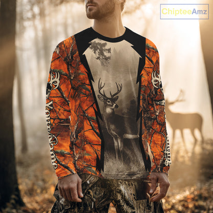 Orange Camouflage Deer Hunting Shirts, Hunting Clothes for Men, Deer Hunting Gifts NBT227