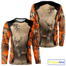 Load image into Gallery viewer, Orange Camouflage Deer Hunting Shirts, Hunting Clothes for Men, Deer Hunting Gifts NBT227
