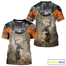 Load image into Gallery viewer, Custom 3D Deer Hunting Orange Camouflage Shirts for Men, Best Hunting Gifts for Hunters NBT231