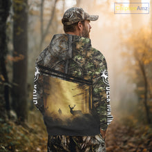 Load image into Gallery viewer, Whitetail Deer Hunting Custom Name Camouflage Shirt, Best for Hunting Season NBT286