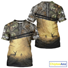 Load image into Gallery viewer, Whitetail Deer Hunting Custom Name Camouflage Shirt, Best for Hunting Season NBT286