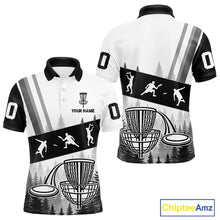 Load image into Gallery viewer, Mens Disc Golf Polo Shirts Black Camo Custom Name Disc Golf Team Shirts, Disc Golf Gifts NBT652