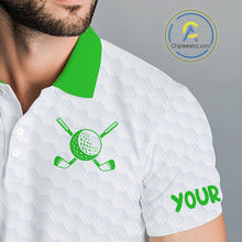Load image into Gallery viewer, Funny Frog Green Mens Golf Polo Shirt Custom Men Golf Top, Personalized Golf Gifts NBT517