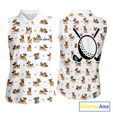 Load image into Gallery viewer, Womens Golf Polo Shirt Custom Funny German Shepherd Dog Team Womens Golf Top, Dog Lover Gift NBT541