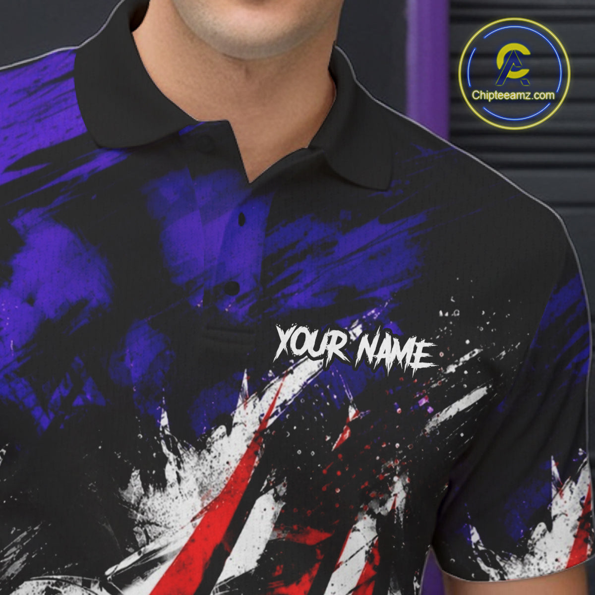 Custom Bowling Quarter Zip Shirt For Men USA Flag Bowling Jersey Polo & 1/4 Zip Bowling Team Shirts NBT880