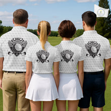 Load image into Gallery viewer, Funny Skull Mens Golf Polo Shirts Golf Camo Pattern Custom Name Skull Golf  Shirt, Golf Attire NBT555