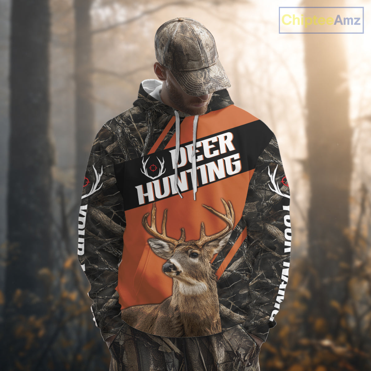 Custom Orange Camo 3D Animal Deer Hunting Shirt Best Hunting Clothes For Deer Season NBT261