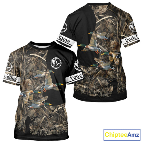 Mallard Duck Custom Camo 3D Hunting Shirts Best Hunting Clothes For Duck Hunting Season NBT264