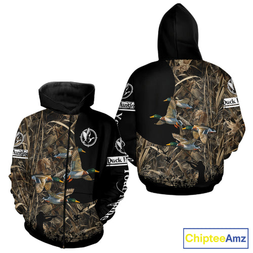 Mallard Duck Custom Camo 3D Hunting Shirts Best Hunting Clothes For Duck Hunting Season NBT264