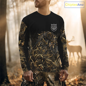 Wild Boar Hunting Camouflage 3D Custom Name Shirts, Custom Boar Hunting Gifts NBT207