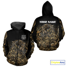 Load image into Gallery viewer, Wild Boar Hunting Camouflage 3D Custom Name Shirts, Custom Boar Hunting Gifts NBT207