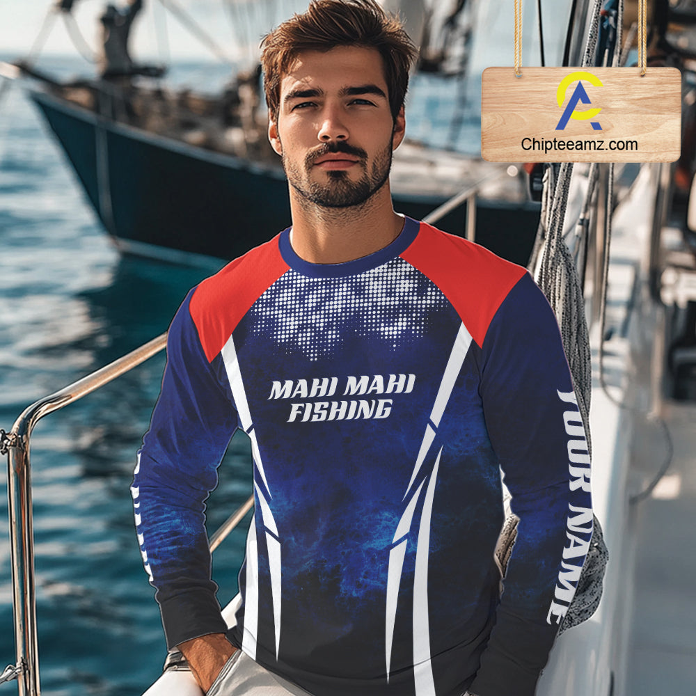 Personalized Mahi Mahi Fishing Hood UV Protection Saltwater Fishing Shirts NBT373