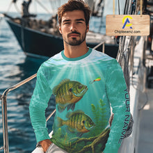 Load image into Gallery viewer, Custom Bluegill Fishing Jerseys, Bluegill Long Sleeve Tournament Fishing Shirt For Team NBT860