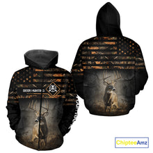 Load image into Gallery viewer, Deer Hunting Orange Camo US Flag All Over Print Custom Name, Hunting Gifts for Men NBT246