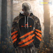 Load image into Gallery viewer, Whitetail Deer Hunting Shirt Camouflage Orange 3D, Deer Hunter Custom Name, Hunting Gift NBT248