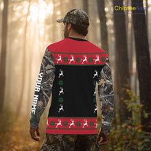 Load image into Gallery viewer, The Season Gifts For Deer Hunting Lovers Hunters Personalized Photo Ugly Hunting Christmas Shirt NBT300