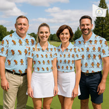 Load image into Gallery viewer, Funny Hotdog Mens Golf Polo Shirt, Custom Sausage Print Golf Polo, Golf Shirts For Team NBT492