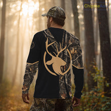 Load image into Gallery viewer, Personalized Whitetail Deer Hunting 3D All Over Printed Hoodie Brown Camouflage NBT250
