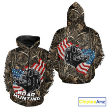 Load image into Gallery viewer, Custom Wild Boar Hunting Camo Full Printing US Flag Shirts Boar Hunting Gifts for Hunters NBT257