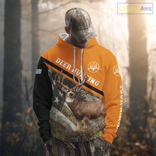 Load image into Gallery viewer, Deer Hunting Orange Camo American Flag 3D Shirt Custom Name Perfect Gift for Hunters NBT266