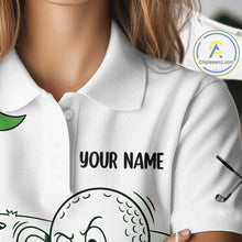 Load image into Gallery viewer, Green Funny Golf Rescue Team Polo Shirt Custom Name, Golf Ball Cartoon Polo, Golf Gifts NBT602
