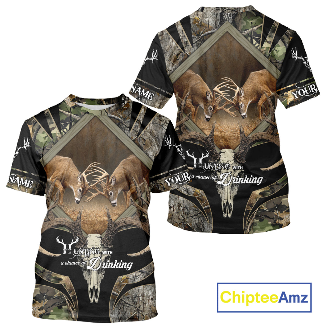 Personalized Mule Deer Hunting Forest Camo 3D All Over Printed Shirts, Best Deer Hunting Gifts for Men NBT77
