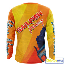 Load image into Gallery viewer, Custom Sailfish Saltwater Fishing Shirts Long Sleeve, Long Sleeve Performance Fishing Shirts NBT428