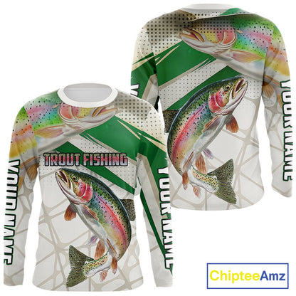 Rainbow Trout Fishing Tournament Shirts Long Sleeve, Custom Trout Fishing Shirts NBT429