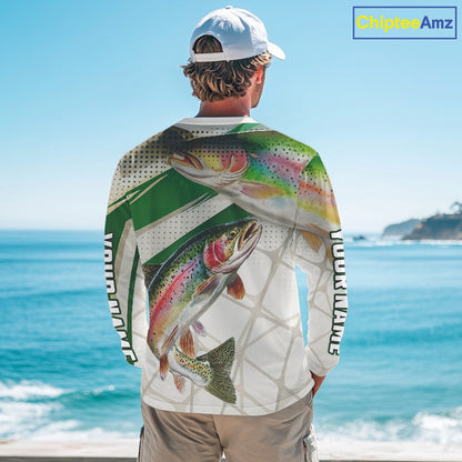 Rainbow Trout Fishing Tournament Shirts Long Sleeve, Custom Trout Fishing Shirts NBT429