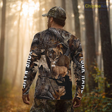 Load image into Gallery viewer, Whitetail Deer Hunting Brown Camo with Hunter 3D Print Custom Name Shirts, Hunting Gift NBT269