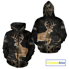 Load image into Gallery viewer, Deer Hunting Dark Camouflage Shirts for Deer Hunters, Personalized Hunting Shirts NBT278