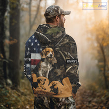 Load image into Gallery viewer, Custom Rabbit Hunting Camo US Flag 3D Shirts for Hunters, Rabbit Hunting Clothing NBT214