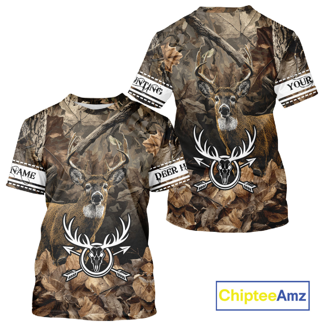 Deer Hunting Custom Name Camouflage Hunting Clothing, Deer Hunting Shirt, Hunting Gifts NBT289