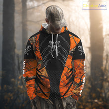 Load image into Gallery viewer, Personalized Deer Hunting Orange Camo 3D Printed Shirts, Hunting Gift Ideas for Hunter NBT237