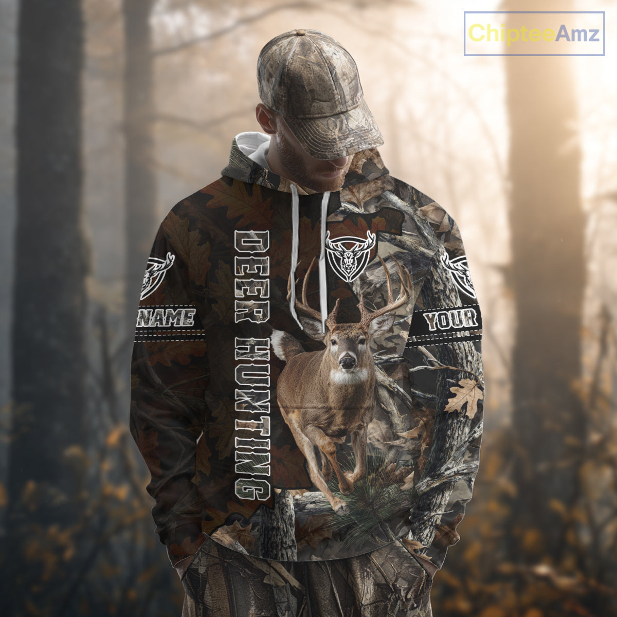 Deer Hunting Tree Camo Custom All Over Printed Shirt Personalized Hunting Gifts For Men NBT294
