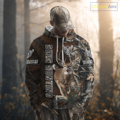Deer Hunting Tree Camo Custom All Over Printed Shirt Personalized Hunting Gifts For Men NBT294