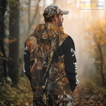 Load image into Gallery viewer, Whitetail Deer Hunting Shirt Custom Name Fall Camo, Season Deer Hunting Clothes For Men NBT252