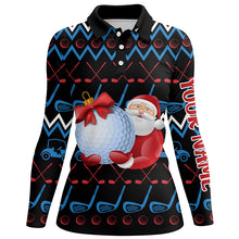 Load image into Gallery viewer, Santa Claus Golf Clubs Ugly Christmas Golf Polo Shirt Custom Golf Tops For Women Golfing Gift LDT0853