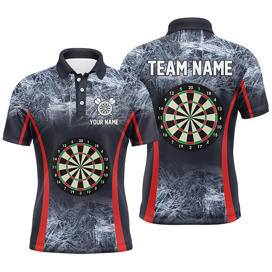 Icy Navy Blue Mens Darts Polo Shirt Customized Darts Shirt For Men Darts Team Jersey LDT1358