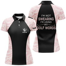 Load image into Gallery viewer, I'm Not Swearing I'm Using My Golf Words Seamless Womens Polo Shirt, Golf Shirts For Ladies LDT0034